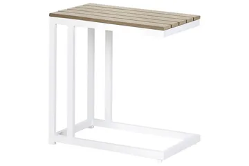 Trädgårdsbord Beliani Messina Ljus trä/vit, 35x60x59 cm Light wood||White - Hagemøbler & utemiljø - Hagebord - Spisebord ute