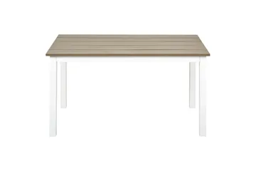 Trädgårdsbord Beliani Messina Ljus trä/vit, 52x96x50 cm Light wood||White - Hagemøbler & utemiljø - Hagebord - Spisebord ute