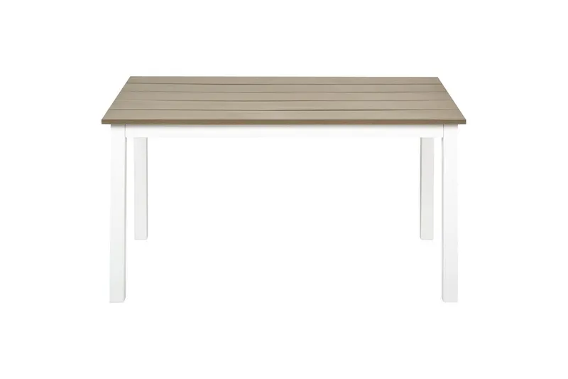 Trädgårdsbord Beliani Messina Ljus trä/vit, 52x96x50 cm Light wood||White - Hagemøbler & utemiljø - Hagebord - Spisebord ute