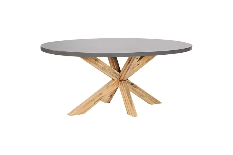 Trädgårdsbord Beliani Oristano Grey||Light wood