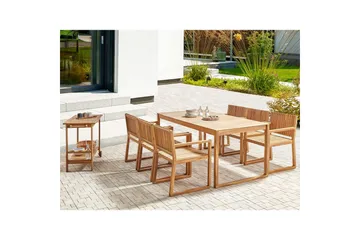 Trädgårdsbord Beliani Sassari Ii Light wood - Hagemøbler & utemiljø - Hagebord - Spisebord ute