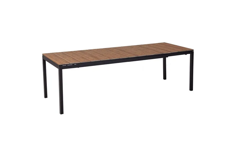 Trädgårdsbord Beliani Tofane Grå/svart Light wood||Black