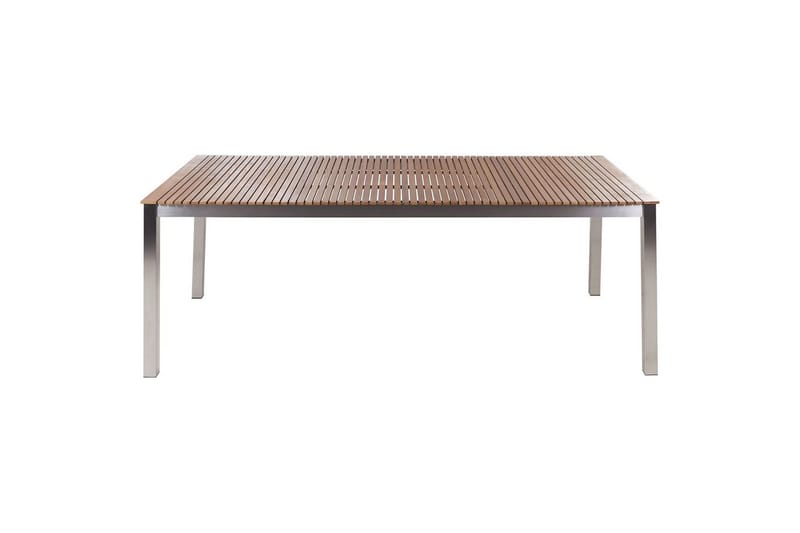 Trädgårdsbord Beliani Viareggio Light wood||Silver - Hagemøbler & utemiljø - Hagebord - Spisebord ute