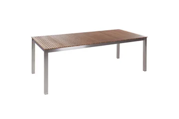 Trädgårdsbord Beliani Viareggio Light wood||Silver - Hagemøbler & utemiljø - Hagebord - Spisebord ute