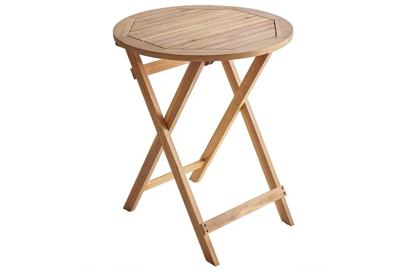 Trädgårdsbord Beliani Prossedi Rund Light wood
