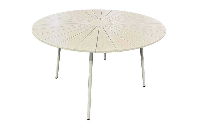 Tunis Spisebord Utendørs 120 cm Rundt - Beige - Hagemøbler & utemiljø - Hagebord - Spisebord ute