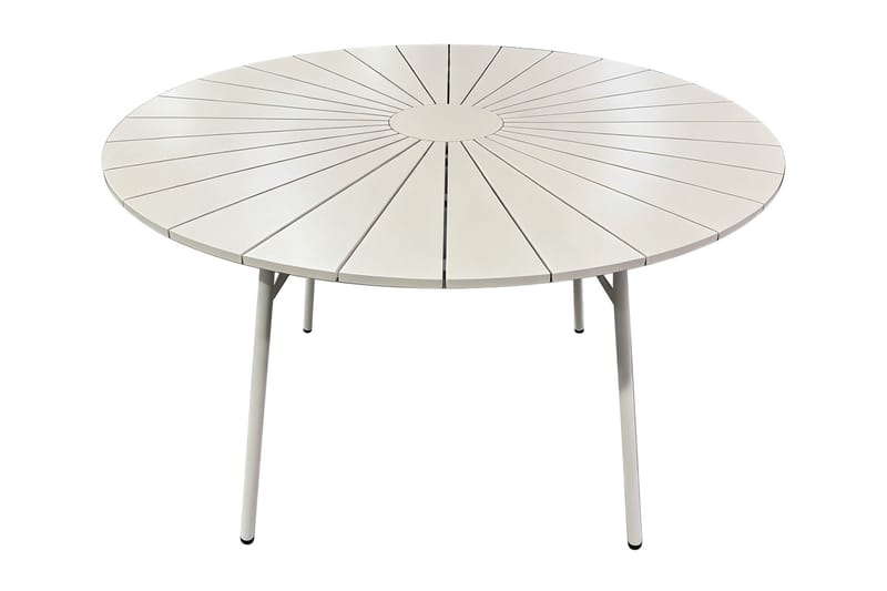 Tunis Spisebord Utendørs 120 cm Rundt - Beige - Hagemøbler & utemiljø - Hagebord - Spisebord ute