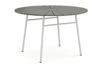 Tunis Spisebord Utendørs 120 cm Rundt - Hvit/Grå - Hagemøbler & utemiljø - Hagebord - Spisebord ute