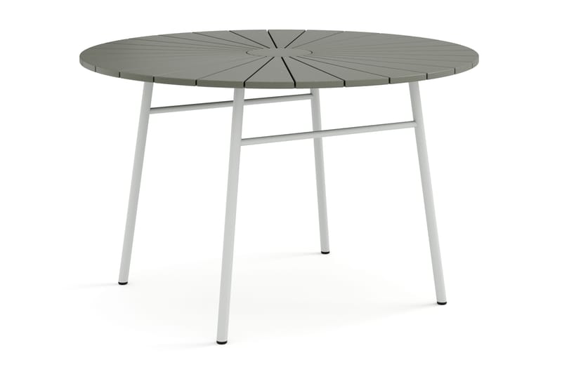 Tunis Spisebord Utendørs 120 cm Rundt - Hvit/Grå - Hagemøbler & utemiljø - Hagebord - Spisebord ute