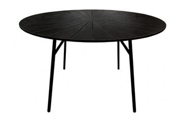 Tunis Spisebord Utendørs 120 cm Rundt - Svart - Hagemøbler & utemiljø - Hagebord - Spisebord ute