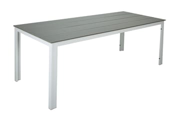 Tunis Spisebord Utendørs 205x90 cm Rektangulært - Hvit/Grå - Hagemøbler & utemiljø - Hagebord - Spisebord ute