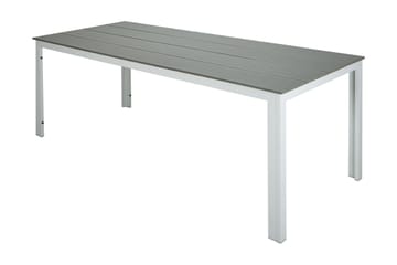 Tunis Spisebord Utendørs 205x90 cm Rektangulært - Hvit/Grå - Hagemøbler & utemiljø - Hagebord - Spisebord ute