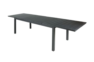 Tunis Uttrekkbart Spisebord Utendørs 205/305x90 cm Rektangulært - Svart - Hagemøbler & utemiljø - Hagebord - Spisebord ute