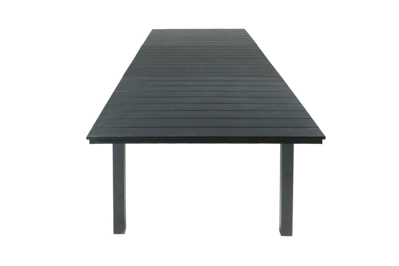 Tunis Uttrekkbart Spisebord Utendørs 205/305x90 cm Rektangulært - Svart - Hagemøbler & utemiljø - Hagebord - Spisebord ute