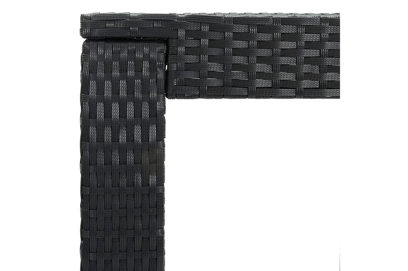 Utendørs barbord svart 60,5x60,5x110,5 cm polyrotting - Svart - Barbord utendørs