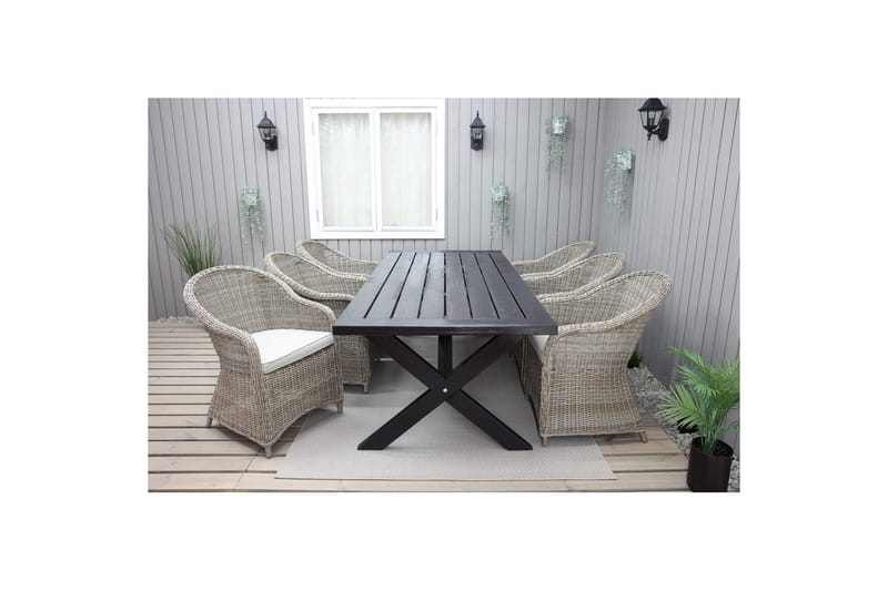 Utendørs bord Oxford 220 Svart - Svart - Hagemøbler & utemiljø - Hagebord - Spisebord ute