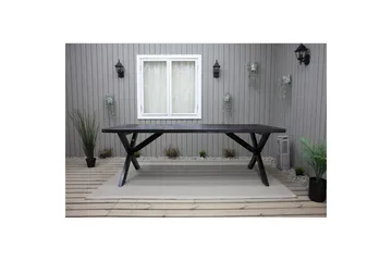 Utendørs bord Oxford 220 Svart - Svart - Hagemøbler & utemiljø - Hagebord - Spisebord ute