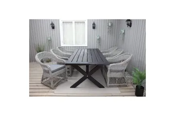 Utendørs bord Oxford 220 Svart - Svart - Hagemøbler & utemiljø - Hagebord - Spisebord ute