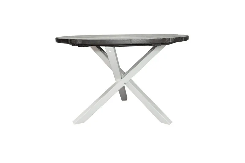 Utendørs Bord Scottsdale Round - Shabby Chic grå med hvite ben - Hagemøbler & utemiljø - Hagebord - Spisebord ute