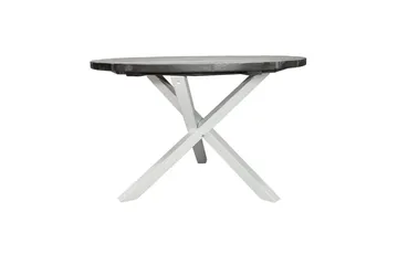 Utendørs Bord Scottsdale Round - Shabby Chic grå med hvite ben - Hagemøbler & utemiljø - Hagebord - Spisebord ute