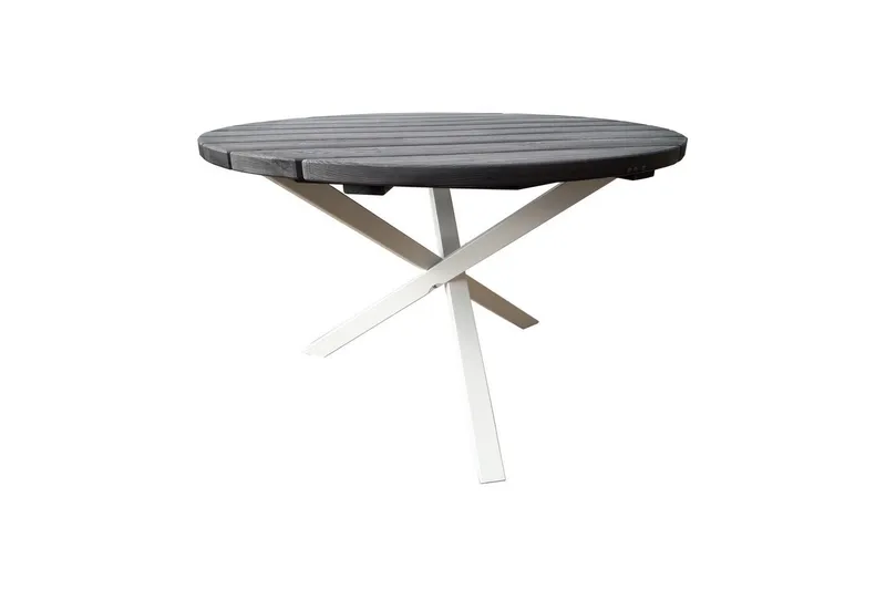 Utendørs Bord Scottsdale Round - Shabby Chic grå med hvite ben - Hagemøbler & utemiljø - Hagebord - Spisebord ute