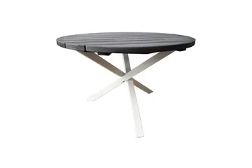 Utendørs Bord Scottsdale Round - Shabby Chic grå med hvite ben - Hagemøbler & utemiljø - Hagebord - Spisebord ute