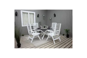 Utendørs Bord Scottsdale Round - Shabby Chic grå med hvite ben - Hagemøbler & utemiljø - Hagebord - Spisebord ute