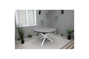 Utendørs Bord Scottsdale Round - Shabby Chic grå med hvite ben - Hagemøbler & utemiljø - Hagebord - Spisebord ute