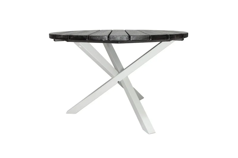 Utendørs Bord Scottsdale Round - Shabby Chic grå med hvite ben - Hagemøbler & utemiljø - Hagebord - Spisebord ute