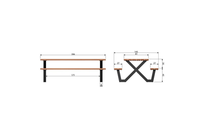 Utendørs piknikbord Tablo - Hagemøbler & utemiljø - Hagebord - Piknikbord