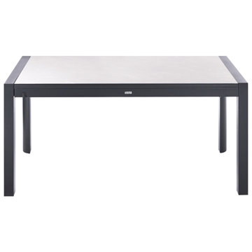 Uttrekkbart spisebord utendørs Binasco 160/220 cm - Beige/svart - Hagemøbler & utemiljø - Hagebord - Spisebord ute