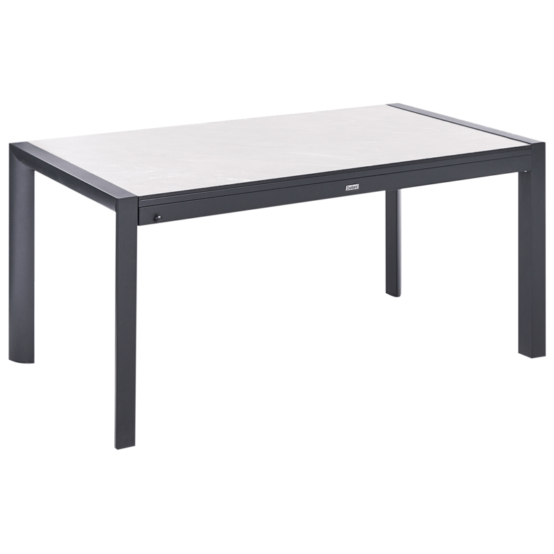 Uttrekkbart spisebord utendørs Binasco 160/220 cm - Beige/svart - Hagemøbler & utemiljø - Hagebord - Spisebord ute