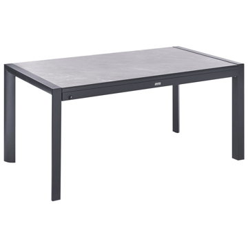 Uttrekkbart spisebord utendørs Binasco 90x160/220 cm - Grå/Svart - Hagemøbler & utemiljø - Hagebord - Spisebord ute