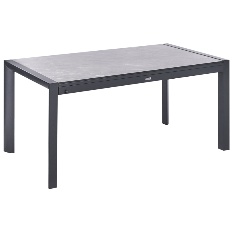 Uttrekkbart spisebord utendørs Binasco 90x160/220 cm - Grå/Svart - Hagemøbler & utemiljø - Hagebord - Spisebord ute