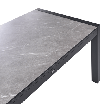 Uttrekkbart spisebord utendørs Binasco 90x160/220 cm - Grå/Svart - Hagemøbler & utemiljø - Hagebord - Spisebord ute