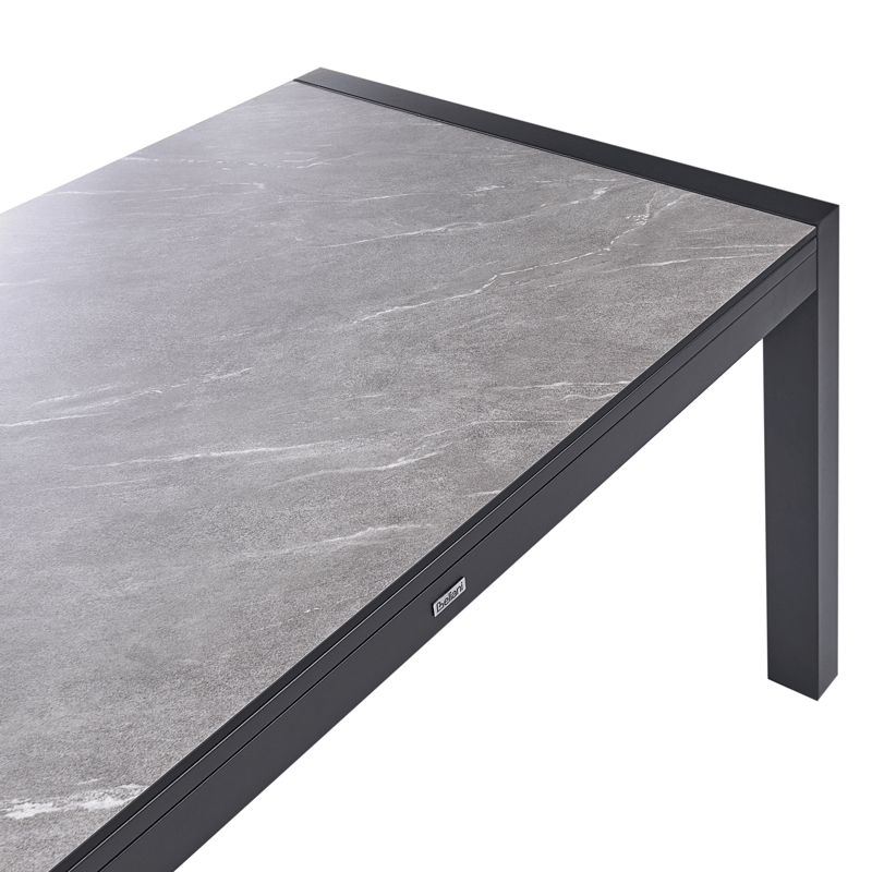 Uttrekkbart spisebord utendørs Binasco 90x160/220 cm - Grå/Svart - Hagemøbler & utemiljø - Hagebord - Spisebord ute