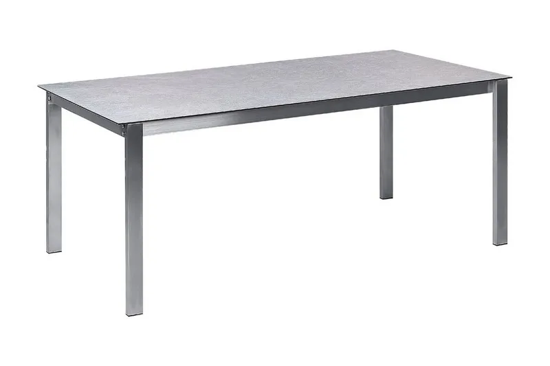 Zervo Spisebord 180x90 cm, Grå/Sølv