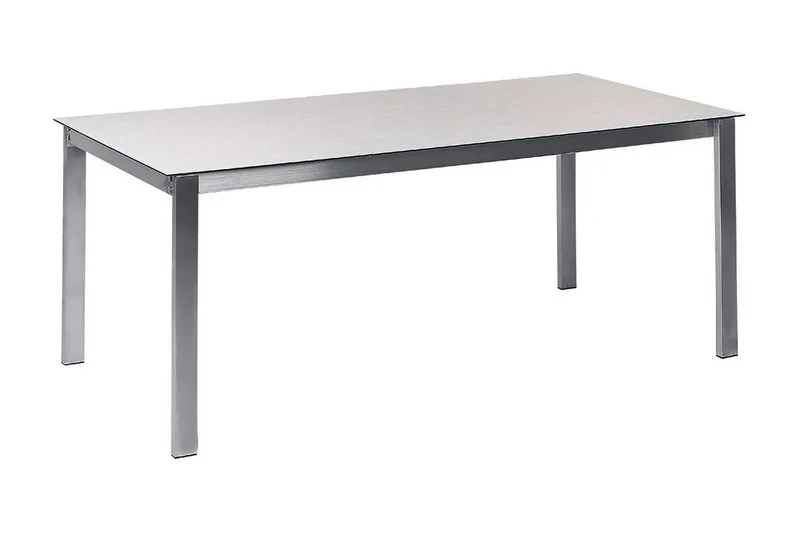 Zervo Spisebord 180x90 cm, Hvit/Sølv