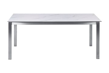 Zervo Spisebord 180x90 cm - Hvit/Sølv - Hagemøbler & utemiljø - Hagebord - Spisebord ute