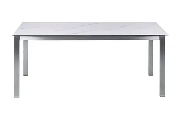 Zervo Spisebord 180x90 cm - Hvit/Sølv - Hagemøbler & utemiljø - Hagebord - Spisebord ute