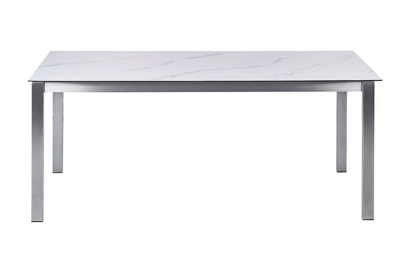 Zervo Spisebord 180x90 cm - Hvit/Sølv - Hagemøbler & utemiljø - Hagebord - Spisebord ute