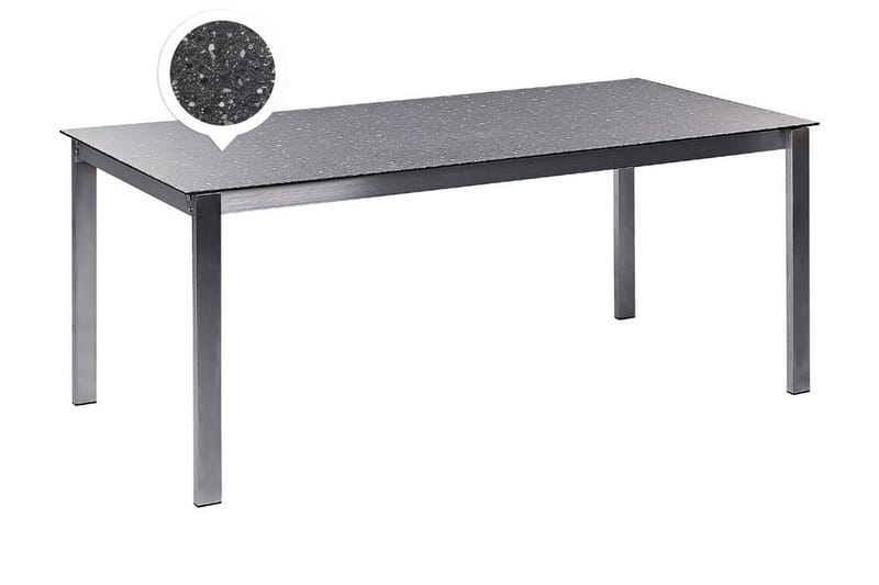Zervo Spisebord 180x90 cm - Svart/Sølv - Hagemøbler & utemiljø - Hagebord - Spisebord ute