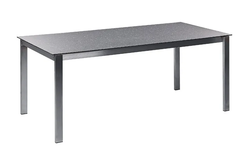 Zervo Spisebord 180x90 cm, Svart/Sølv