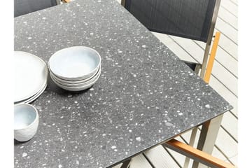 Zervo Spisebord 180x90 cm - Svart/Sølv - Hagemøbler & utemiljø - Hagebord - Spisebord ute