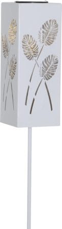 Albaleaf solcellepinne 90 cm - hvit - Hagemøbler & utemiljø - Hagedekorasjon & utemiljø - Hagebelysning