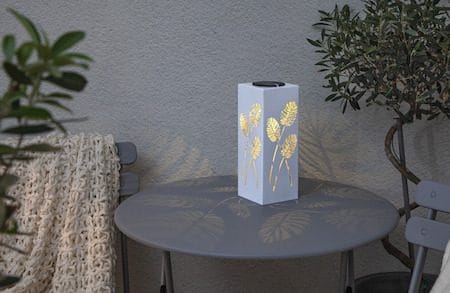 Albaleaf solcellepinne 90 cm - hvit - Hagemøbler & utemiljø - Hagedekorasjon & utemiljø - Hagebelysning