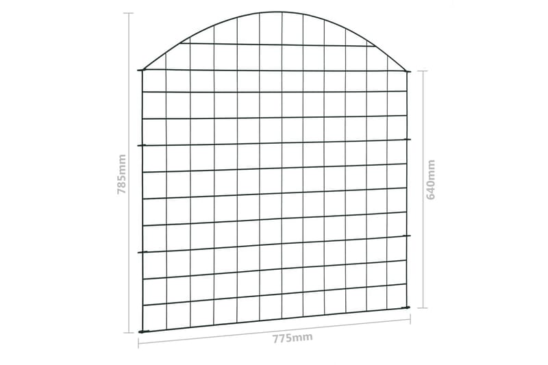 Buet gjerdesett til hagedam 77,5x78,5 cm grønn - Dam & fontene