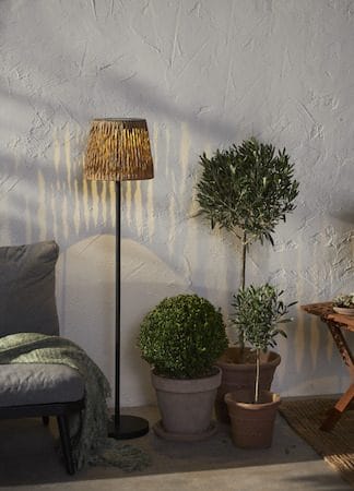 Cesta Solcellelampe 127 cm - brun og svart - Hagemøbler & utemiljø - Hagedekorasjon & utemiljø - Hagebelysning