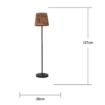 Cesta Solcellelampe 127 cm - brun og svart - Hagemøbler & utemiljø - Hagedekorasjon & utemiljø - Hagebelysning