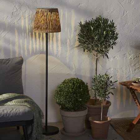 Cesta Solcellelampe 127 cm - brun og svart - Hagemøbler & utemiljø - Hagedekorasjon & utemiljø - Hagebelysning